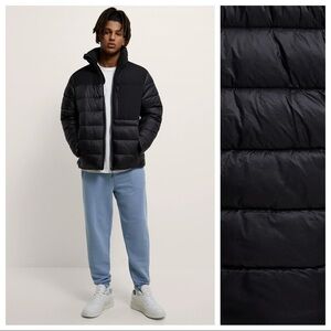 NWT. Zara Black Quilted Jacket. Size M.